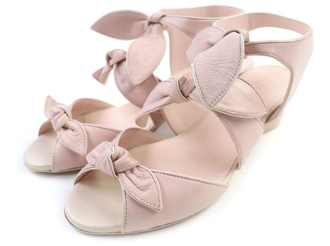 Leder-Sandalen Chanel G35297 Pink