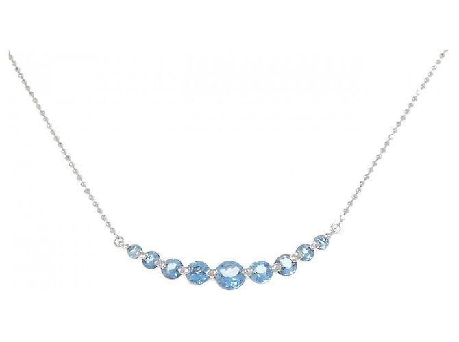 Autre Marque Collar de Topacio Azul Au750