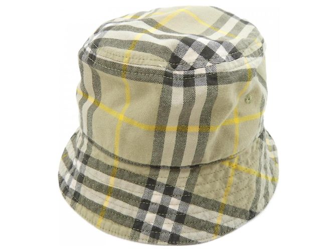 Cappello Burberry Verde Giallo Panno