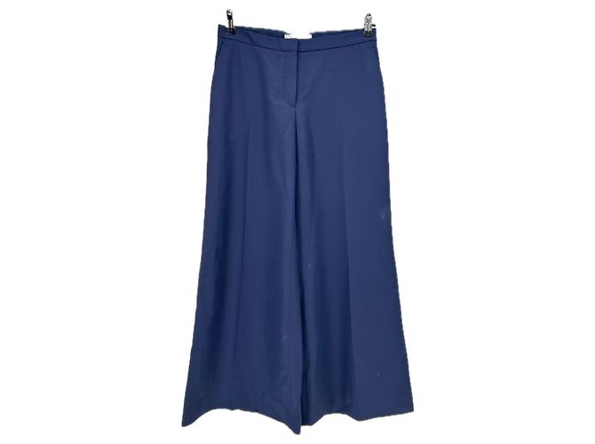 Autre Marque Calça marinha de lã Azul marinho