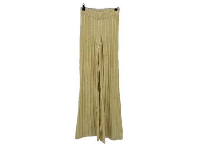 Autre Marque Pantalón amarillo de malla