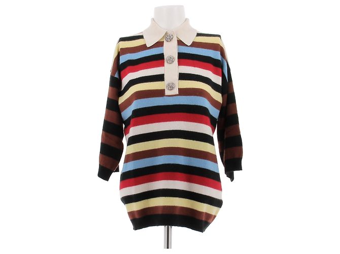 Ganni Pull multicolore à rayures en cachemire Multiple colors