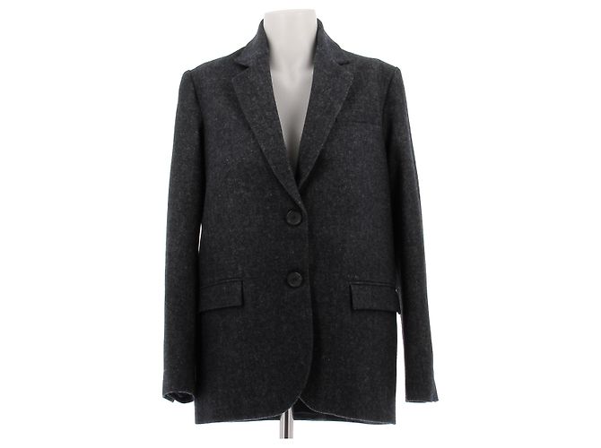 Laurence Bras Grey Wool Blazer
