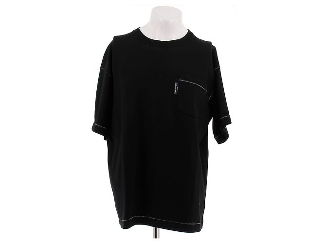 Camiseta negra de algodón Comme Des Garcons L Negro