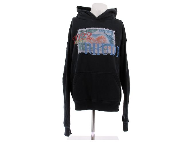 Autre Marque Schwarzer Hoodie mit Aufschriften
