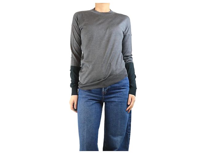 Stella Mc Cartney Grau Wollmischpullover - Größe UK 8