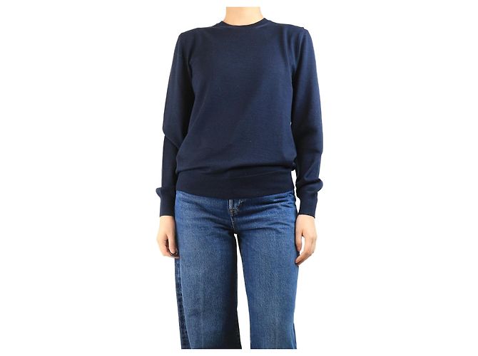 Alexander Mcqueen Marineblauer Wollpullover - Größe M