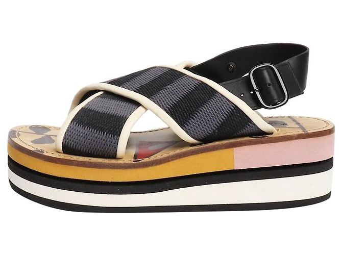 Marni Multicolour cross-strap platform sandals - size EU 40 Multiple colors