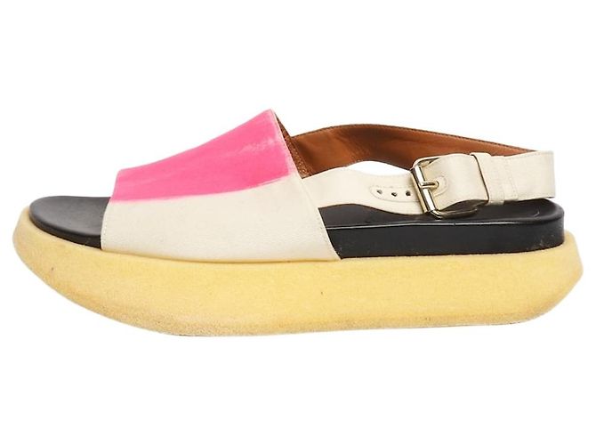 Marni Sandali con pennellate crema e rosa - taglia EU 40