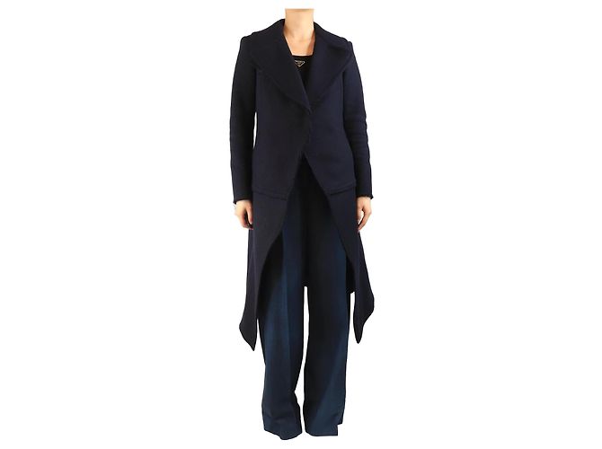 Céline Navy wool coat - size UK 12 Navy blue