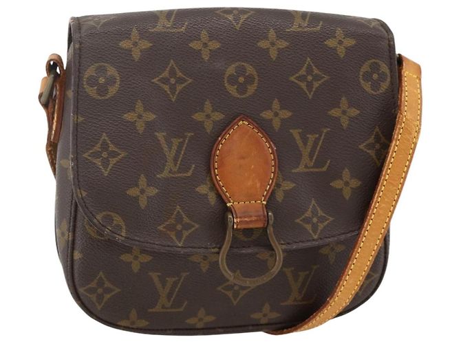 LOUIS VUITTON Bolsa de Ombro Monogram Saint Cloud MM M51243 LV Auth ARZ889 Monograma