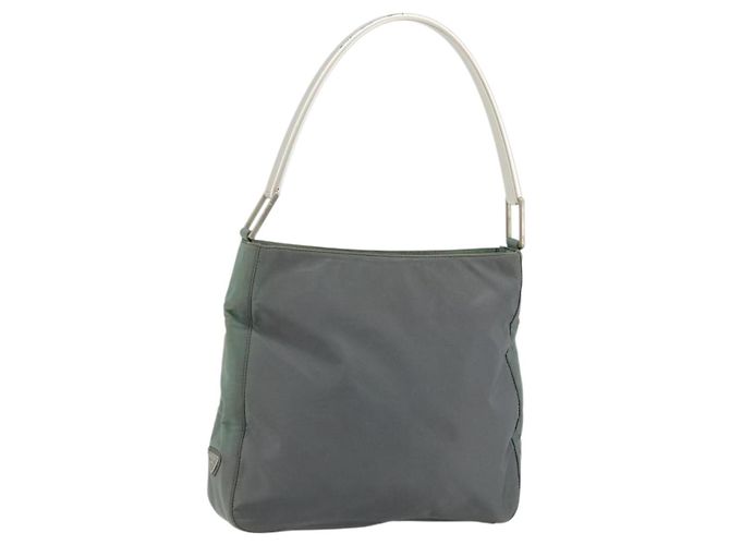 Borsa a Spalla PRADA in Nylon Verde Argento Autentica bs34327