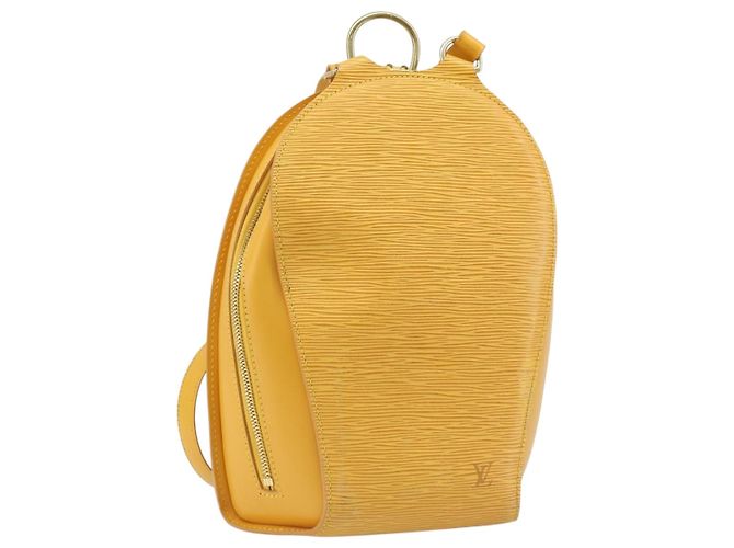LOUIS VUITTON Mochila Epi Mabillon Amarilla M52239 LV Auth AMZ512 Amarillo