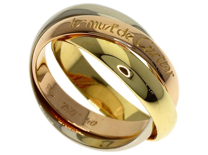 Cartier Trinity Ring #50 Pink Weiß Gelb