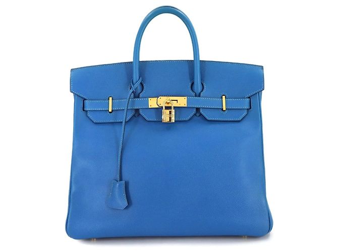 Bolsa Hermès Haut à Courroies 32 Azul