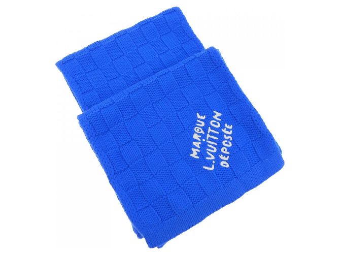 Sciarpa Snug Damier Heritage Louis Vuitton Blu