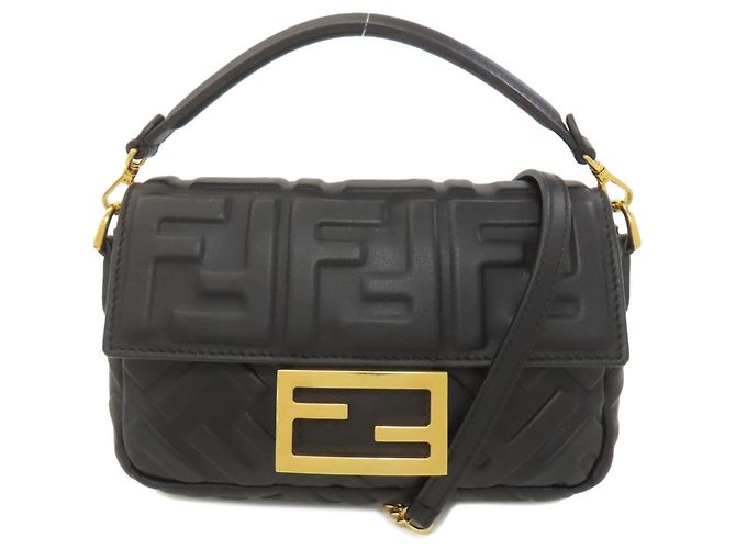 Borsa a Spalla Fendi Chain Nero