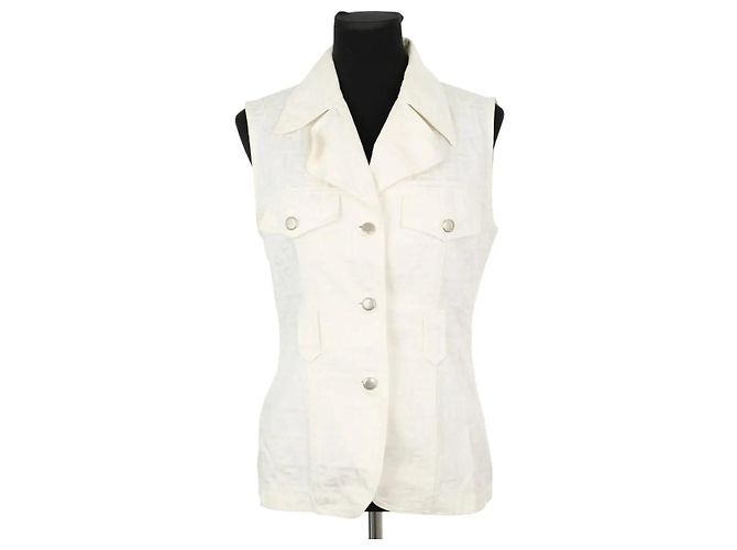 Fendi Chaqueta blanca sin mangas Blanco
