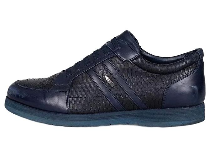 Zilli Blue Lambskin Leather  Sneakers  EU43.5 Pre-owned