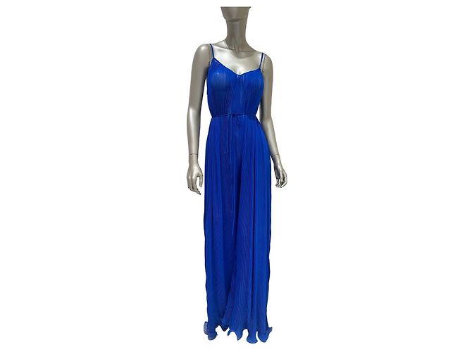 Stella Mc Cartney Stella McCartney blaue plissierte Maxikleid Größe 38 gebraucht