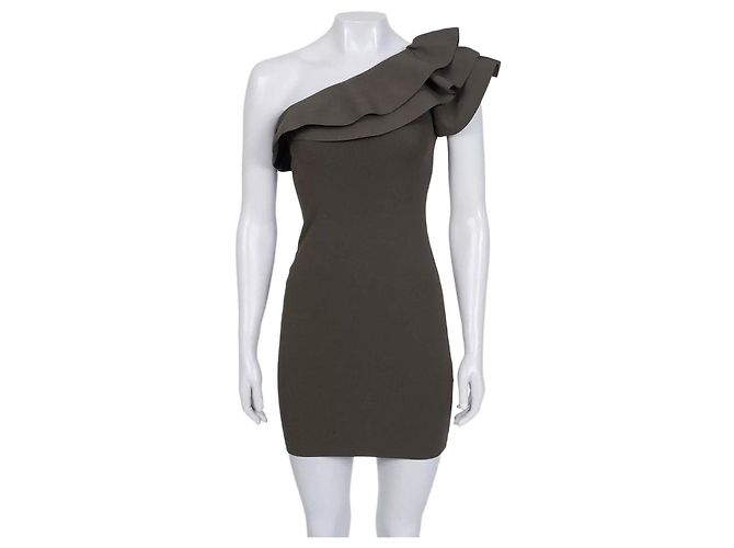 Robe élégante à volants verts Valentino Taille S D'occasion