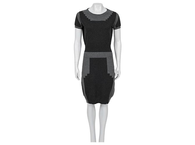 Saint Laurent Multicolor Cashmere Kleid, Größe M, Gebraucht