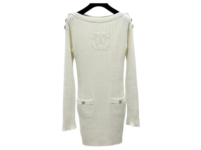 Chanel CC Logo Strickkleid Größe 34 Gebraucht