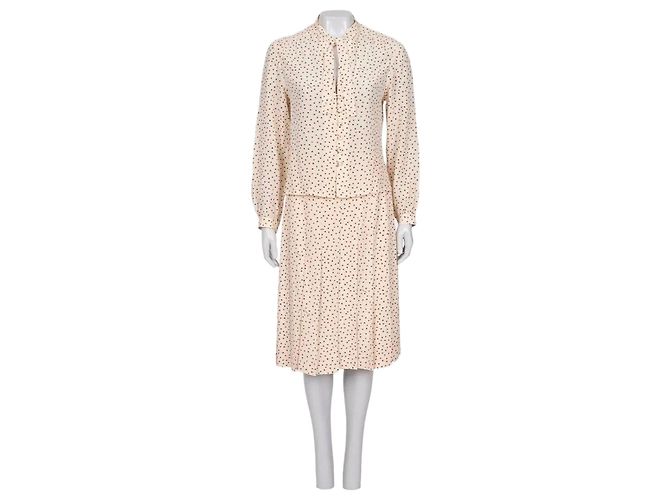 Céline Conjunto de blusa e saia de seda estampada Celine - Tamanho FR44 - Usado