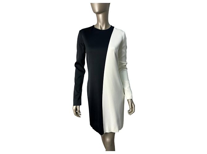 Céline Celine Refined Black White Mini Dress Sz.40 Pre-owned
