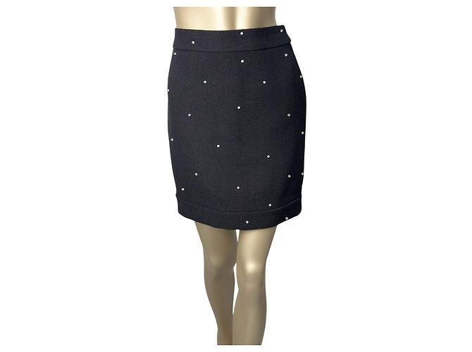 Timeless Falda Mini Chanel con adornos de cristal Talla 38 Pre-owned