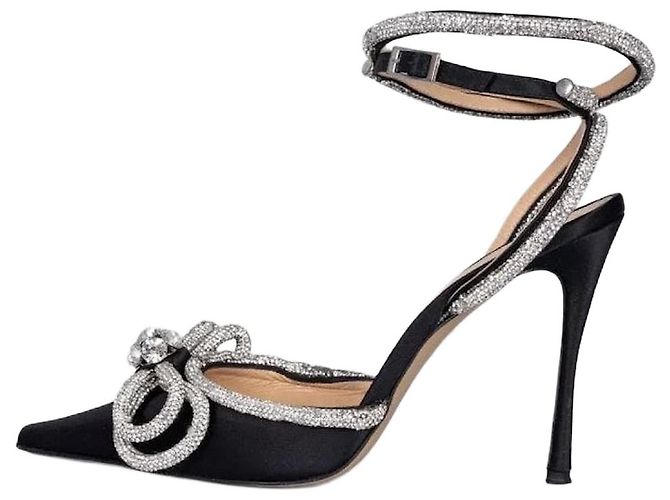 Mach & Mach Silver Crystal Slingback Pumps - Size 39 Pre-owned