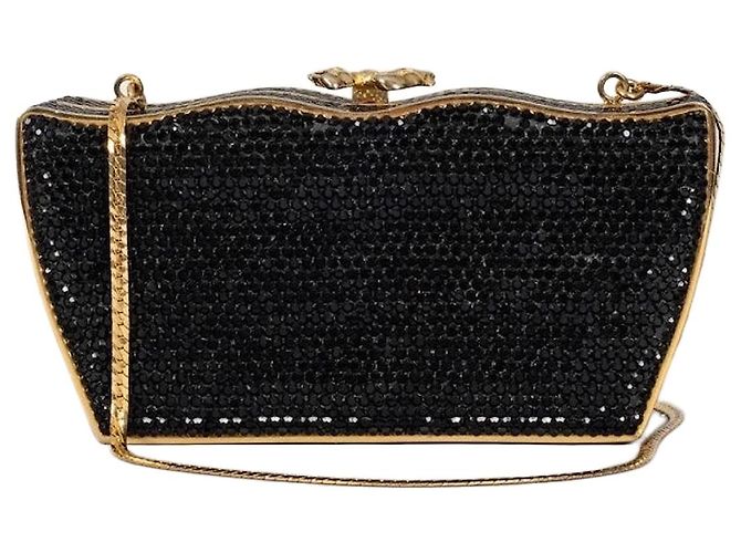 Sac de soirée pré-owned orné de cristaux noirs Judith Leiber