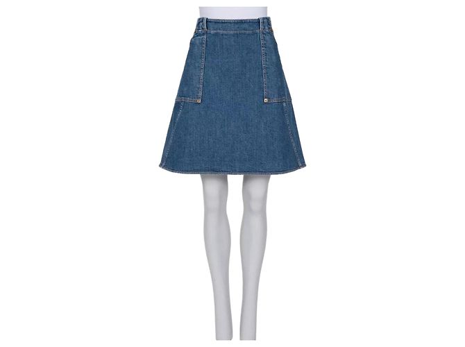 Louis Vuitton blaue Jeansrock - Größe XL (FR42) gebraucht