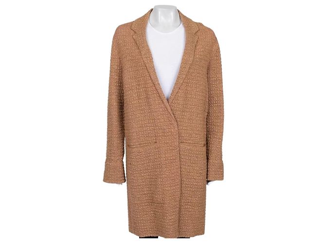 Sonia Rykiel brauner gemischter Strick-Cardigan mit Knöpfen, Größe S gebraucht