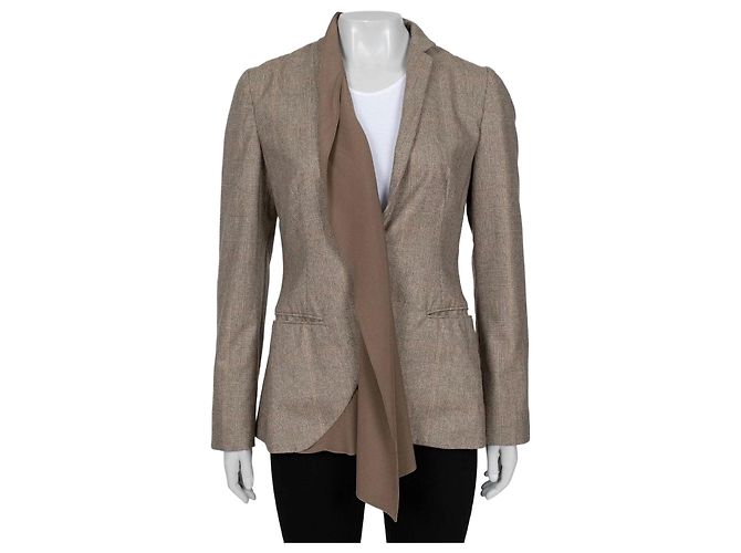 Brunello Cucinelli Brown Cashmere Jacket - Size 42 M Pre-owned