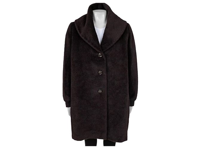 Max Mara Teddy Brown Wool Coat  Sz.M Pre-owned