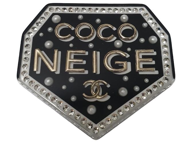 Spilla Chanel Coco Neige Perle & Cristalli Usata