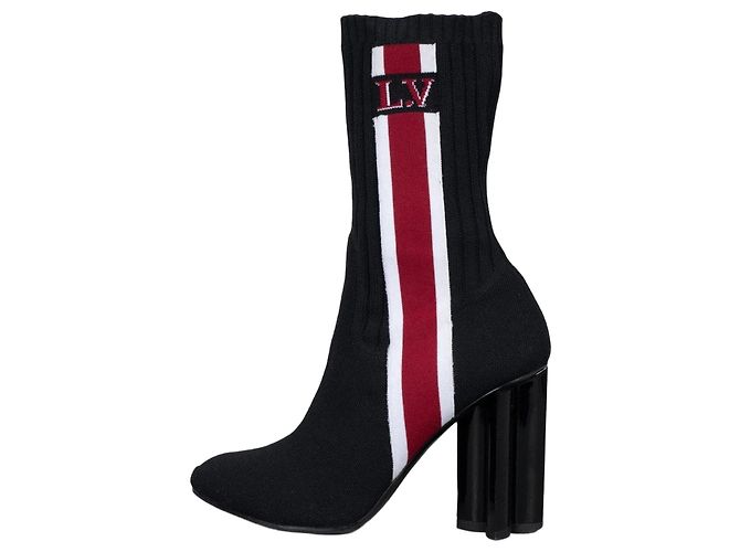 Schwarze Textil-Stiefeletten von Louis Vuitton - Größe 37,5 Gebraucht