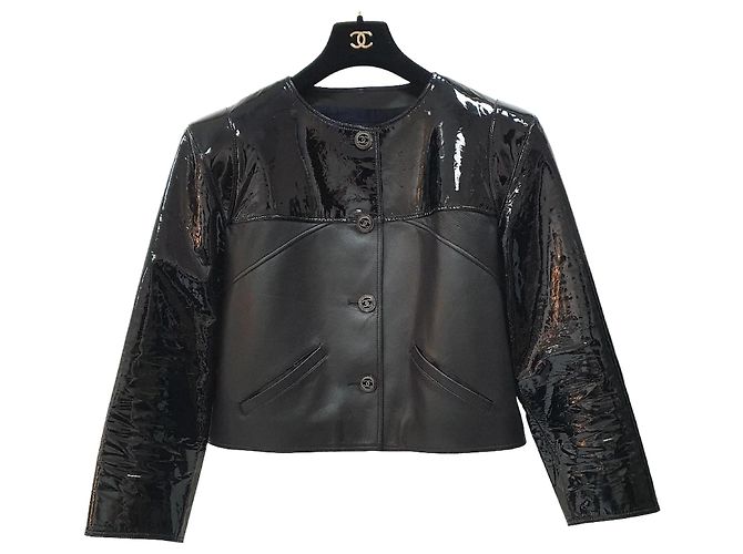 Timeless Chanel 2018 Bikerjacke aus Lammleder Größe 40 Gebraucht