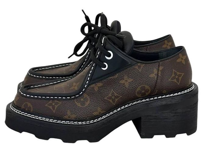 Chic Derby Piattaforma Beaubourg Monogramma Louis Vuitton 38.5 Usato