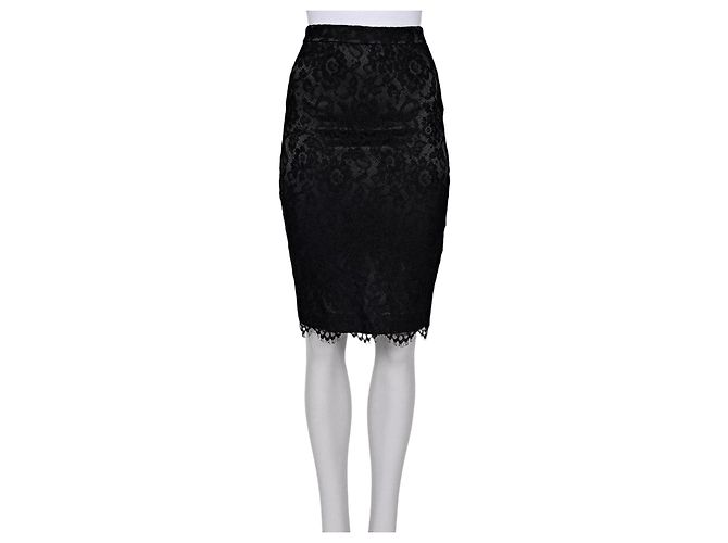 Schwarze Spitzenrock Dolce & Gabbana Größe XXS Gebraucht