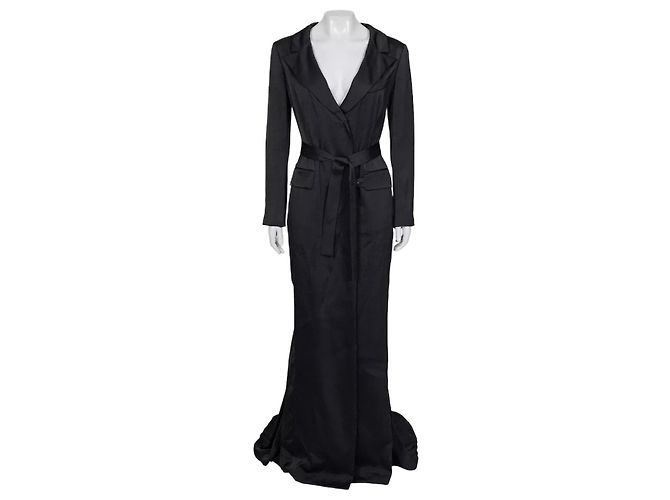 Elegantes Lanvin Schwarzes Viskose-Maxikleid - EU 38 / M Gebraucht