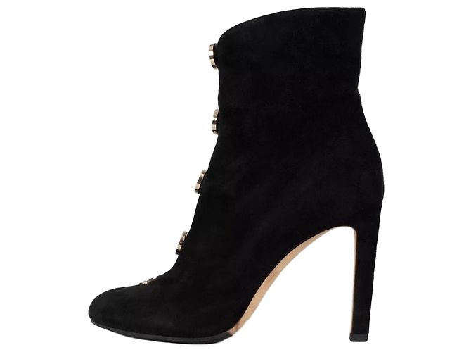 Jimmy Choo Loretta Black Suede Ankle Boots - Sz 39 Pre-owned