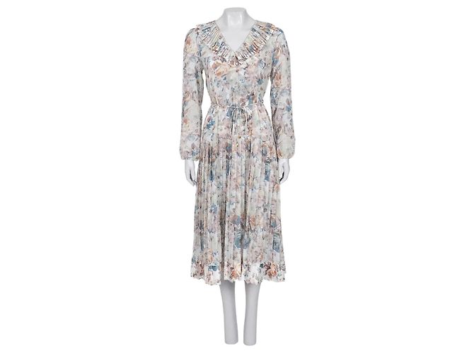 Zimmermann Blumenshirt Plissiertes Kleid Größe 2/M gebraucht