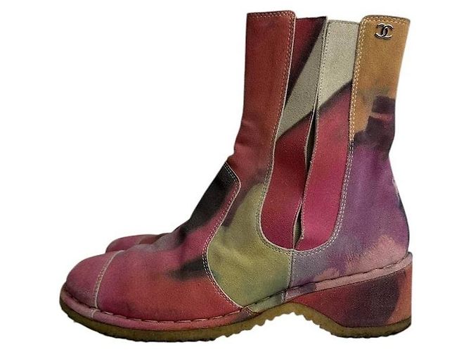 Chanel Stiefel mit Batik-Effekt Größe 38 Gebraucht