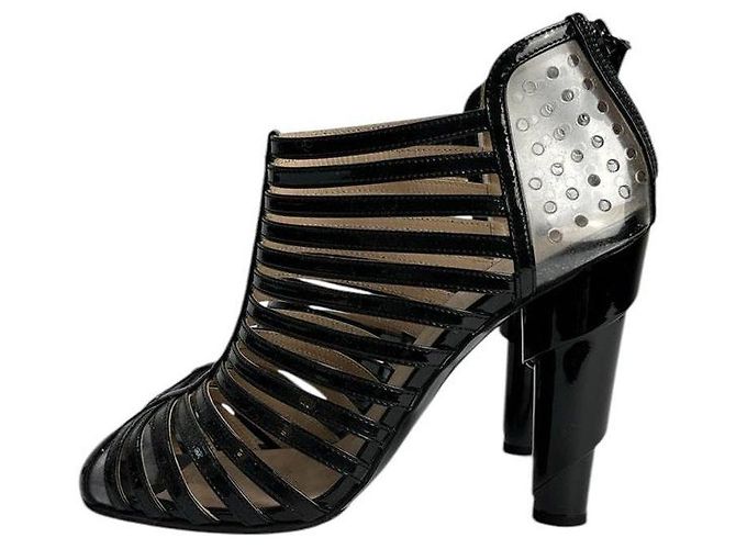 Chanel 2009 Interlocking CC Logo Sandals Sz.38.5 Pre-owned