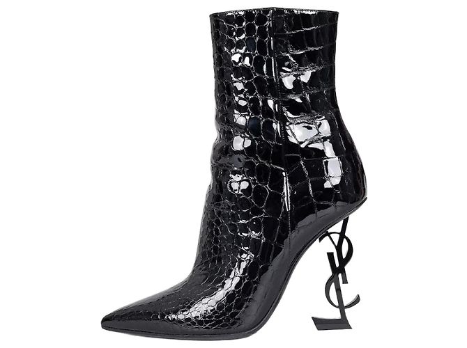 Botas de tornozelo de couro Opyum da Saint Laurent – Tamanho 38,5 Usado