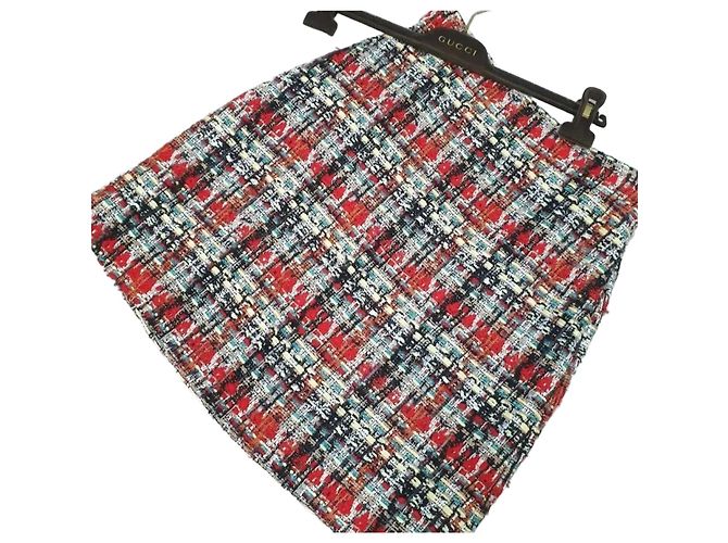 GUCCI Light Tweed Mini SkirtSz.42 Pre-Owned