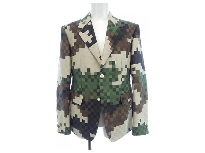 Louis Vuitton Damier Jacket Brown Beige Green