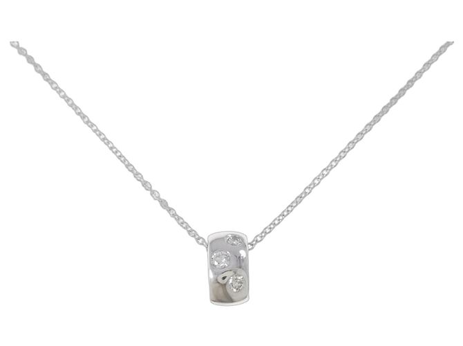 Autre Marque Colar de ouro branco e ouro rosa Au750 com diamantes